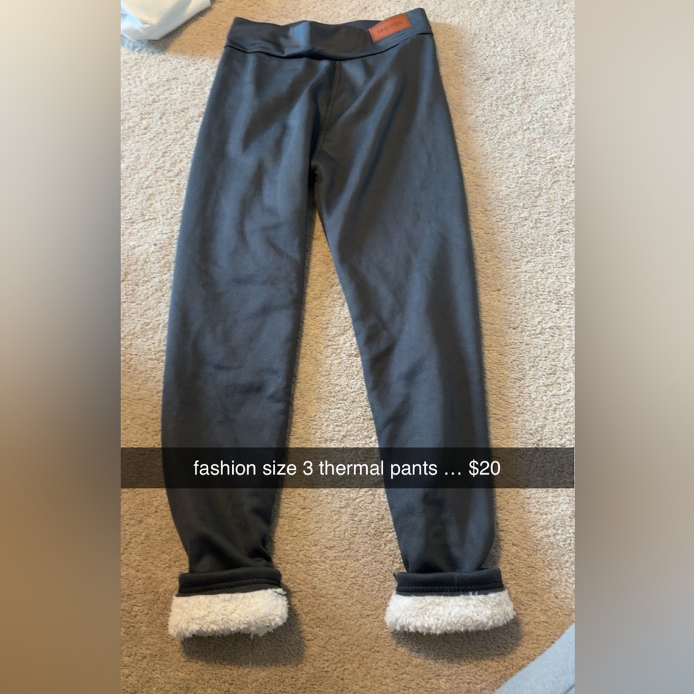 Black Thermal Pants